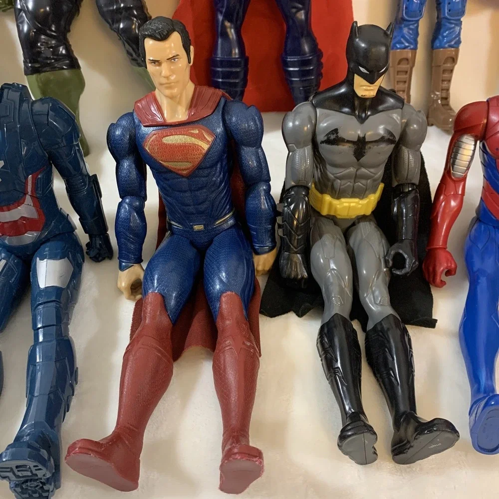Lot Of 11 Marvel Legends Titan Heroes Action Figures Hulk Batman Spider-Man Thor